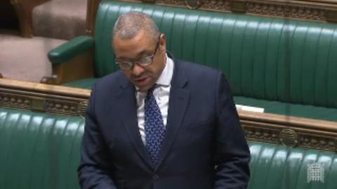 James Cleverly MP speaking in the House of Commons