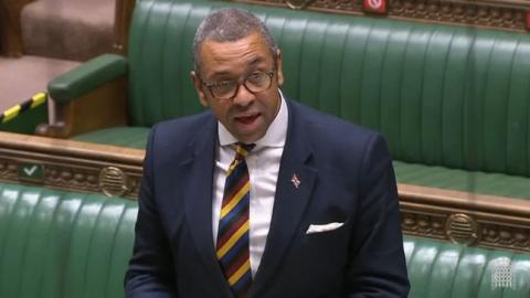 James Cleverly MP speaking at the Dispatch Box in the House of Commons, Oct 2020