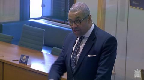 James Cleverly MP speaking in a Westminster Hall debate held in the Boothroyd Room