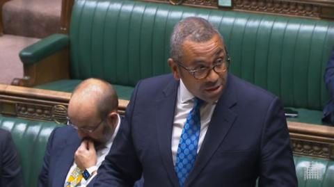 James Cleverly MP speaking at the Dispatch Box in the House of Commons