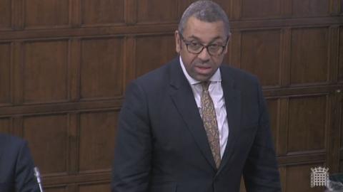 James Cleverly MP speaking in Westminster Hall