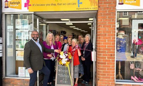 James Cleverly opens remodelled Farleigh hospice shop in Braintree High Street