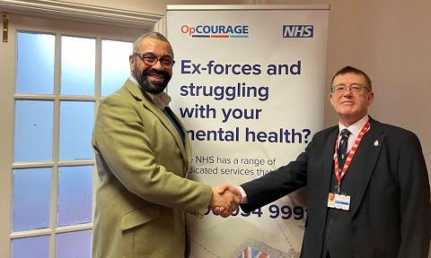 James Cleverly MP and David Powell, Armed Forces Champion and East of England Regional Lead for Op COURAGE