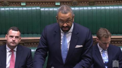 Rt Hon James Cleverly MP speaking in the House of Commons