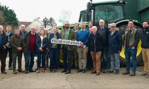 James Cleverly with North Essex farmers