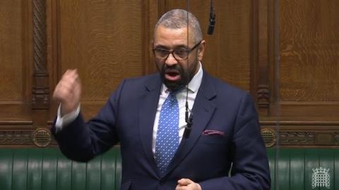 Rt Hon James Cleverly MP speaking in the House of Commons