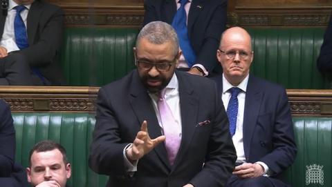 Rt Hon James Cleverly MP speaking in the House of Commons