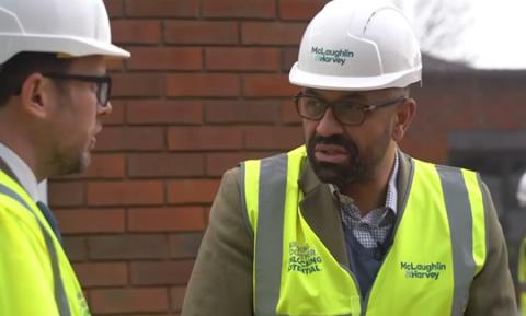 Rt Hon James Cleverly MP at the groundbreaking of the new Community Diagnostic Centre (CDC) at Braintree Hospital.