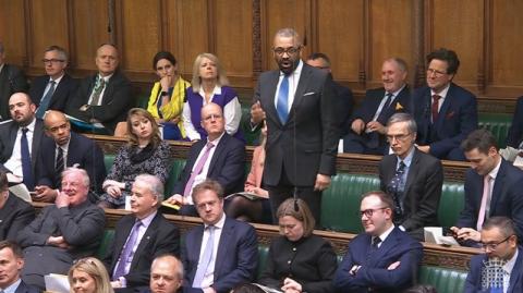 Rt Hon James Cleverly MP speaking in the House of Commons